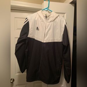 Adidas lightweight jacket, size M, white and black